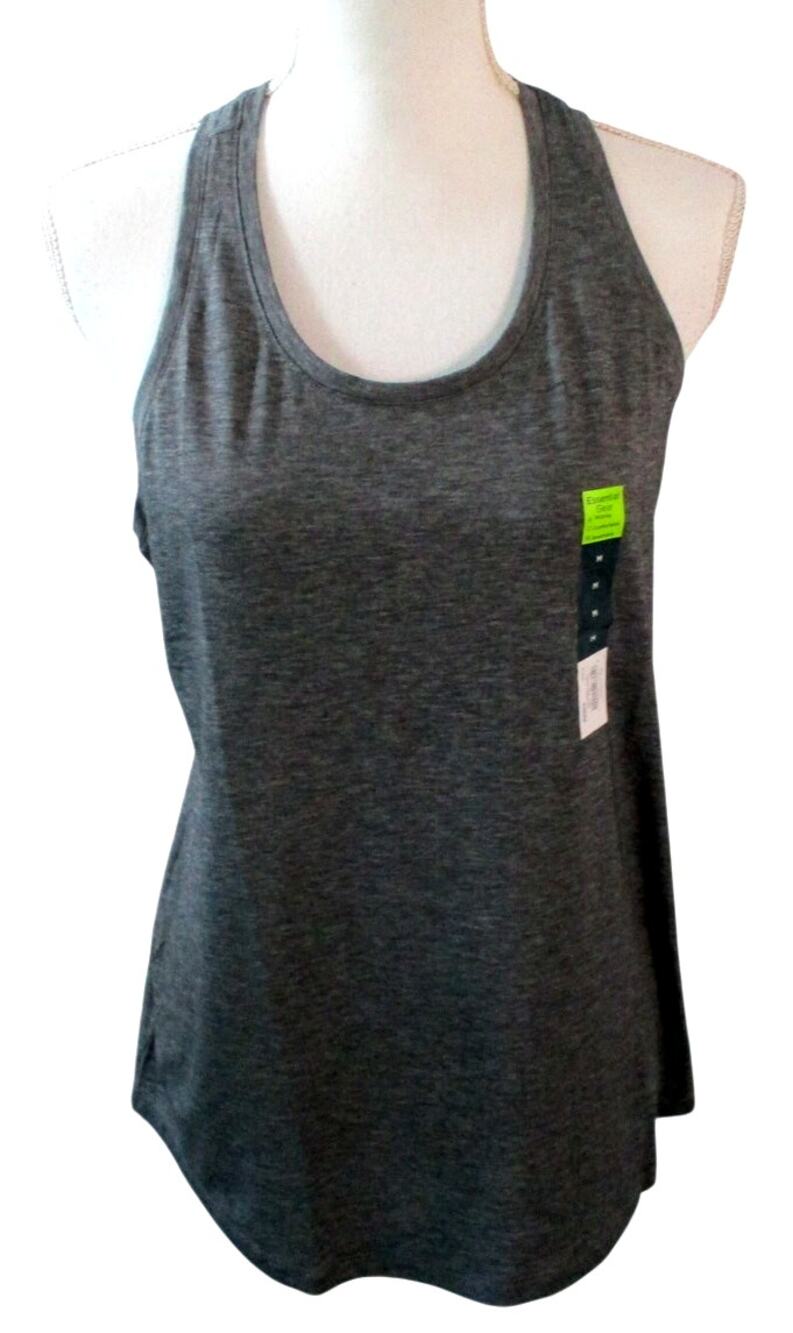 Tek Gear Women's Gray Stretch Racerback Tank Top NWT Size Medium